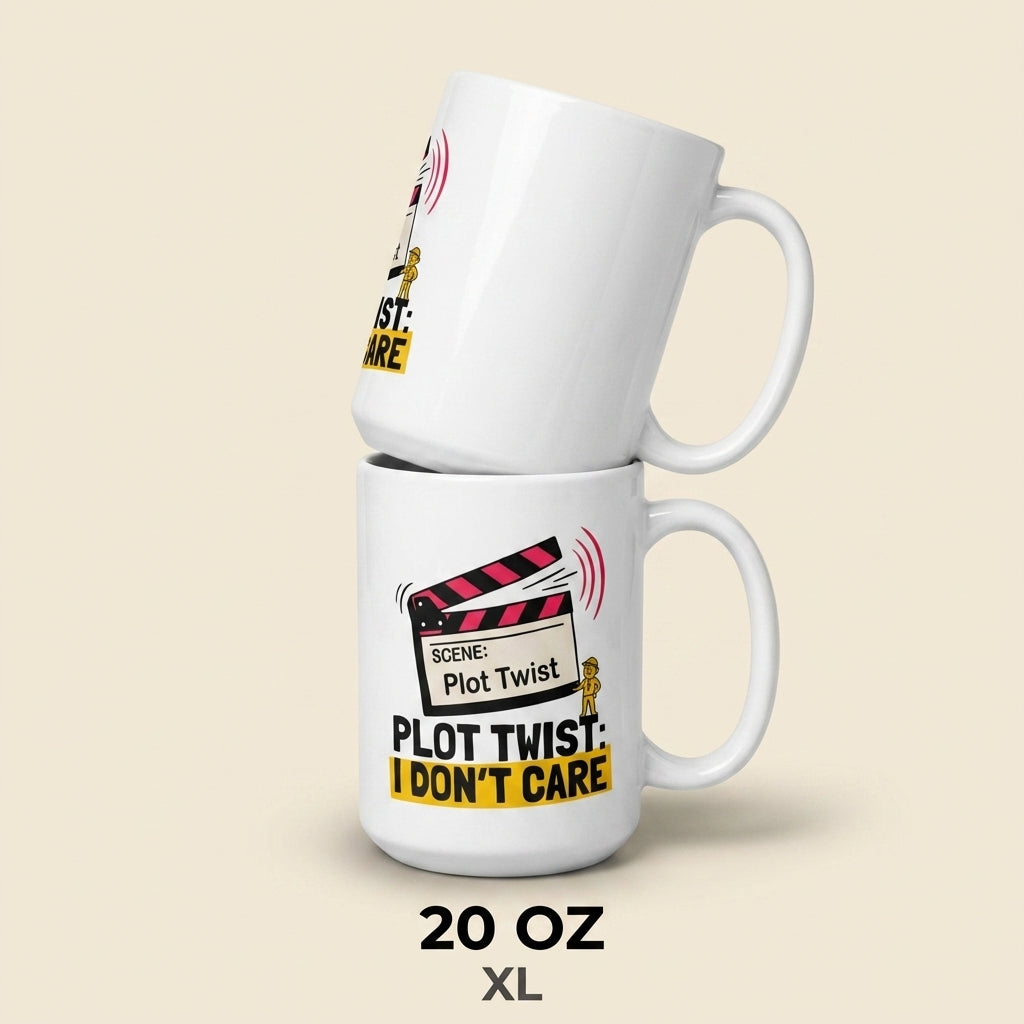 Plot Twist I Don’t Care Funny Sarcastic Mug for Coworkers