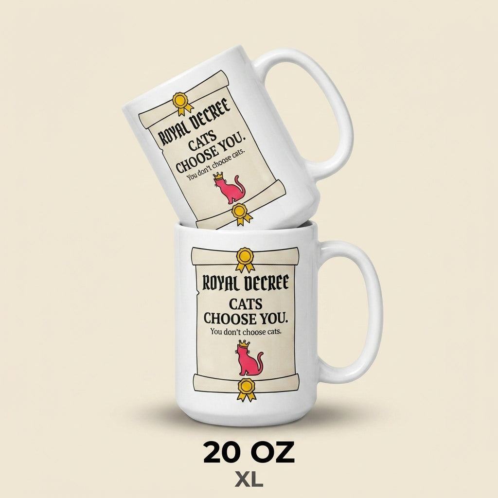 Cats Choose You Funny Cat Mug for Cat Lovers and Pet Parents