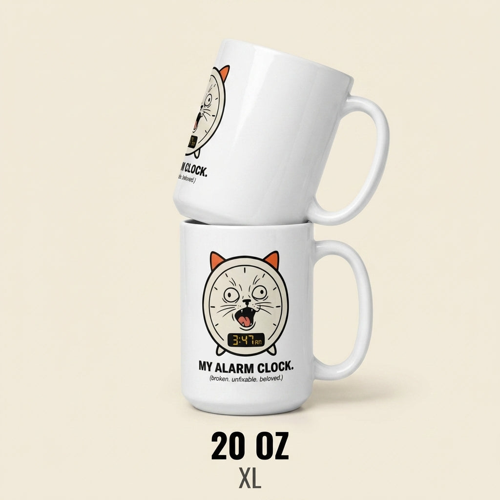My Alarm Clock Funny Cat Mug for Cat Lovers and Pet Parents