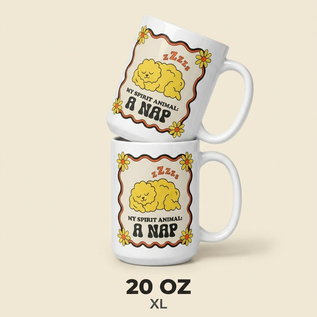My Spirit Animal A Nap Funny Dog Mug for Sleep Lovers