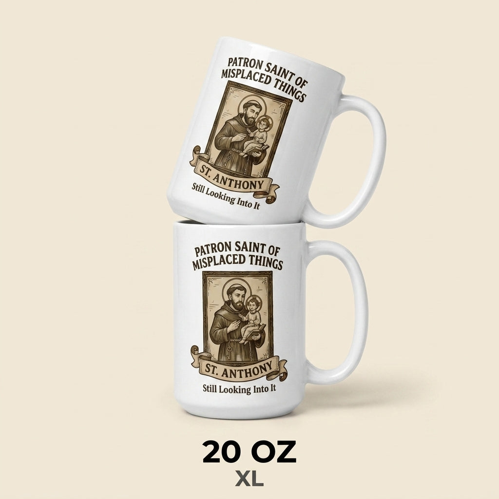 St Anthony Patron Saint of Misplaced Things Funny Catholic Mug