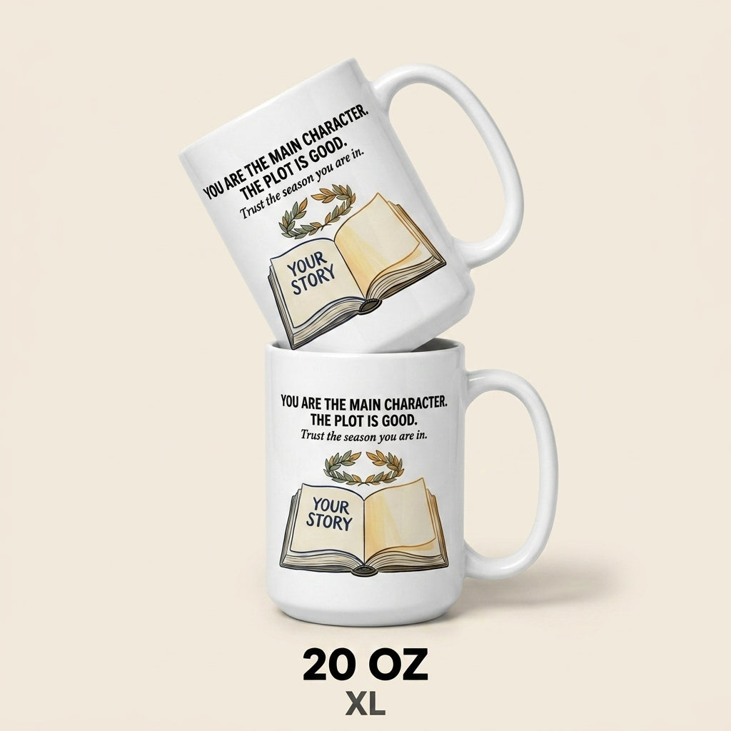 You Are the Main Character Inspirational Book Lover Mug Gift