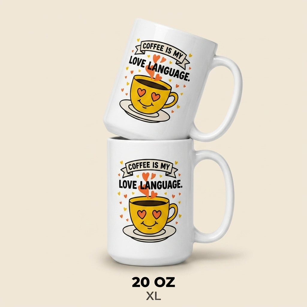 Coffee Is My Love Language Funny Coffee Mug for Coffee Lovers