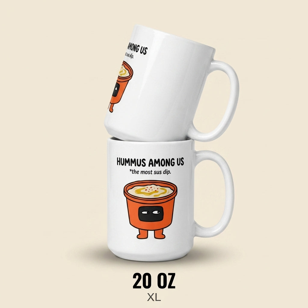 Hummus Among Us Funny Food Pun Mug for Dip Lovers