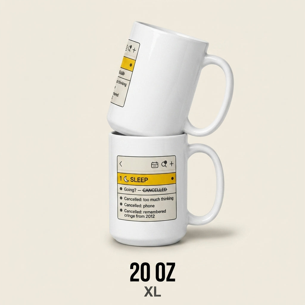 Sleep Cancelled Funny Insomnia Mug for Overthinkers and Night Owls