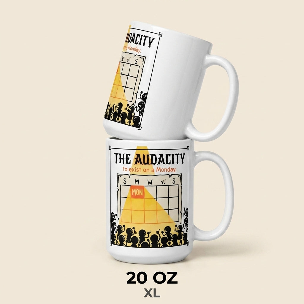 The Audacity to Exist on a Monday Funny Monday Coffee Mug