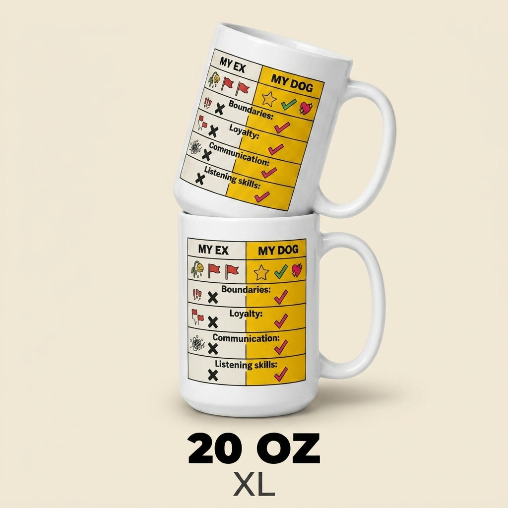 My Ex vs My Dog Funny Dog Mug for Dog Lovers and Pet Parents