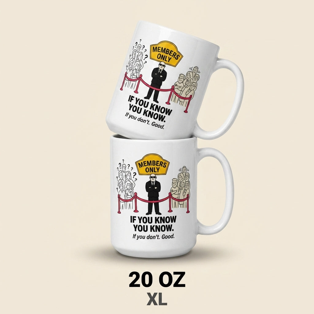 If You Know You Know Funny Members Only Mug Secret Club Gift