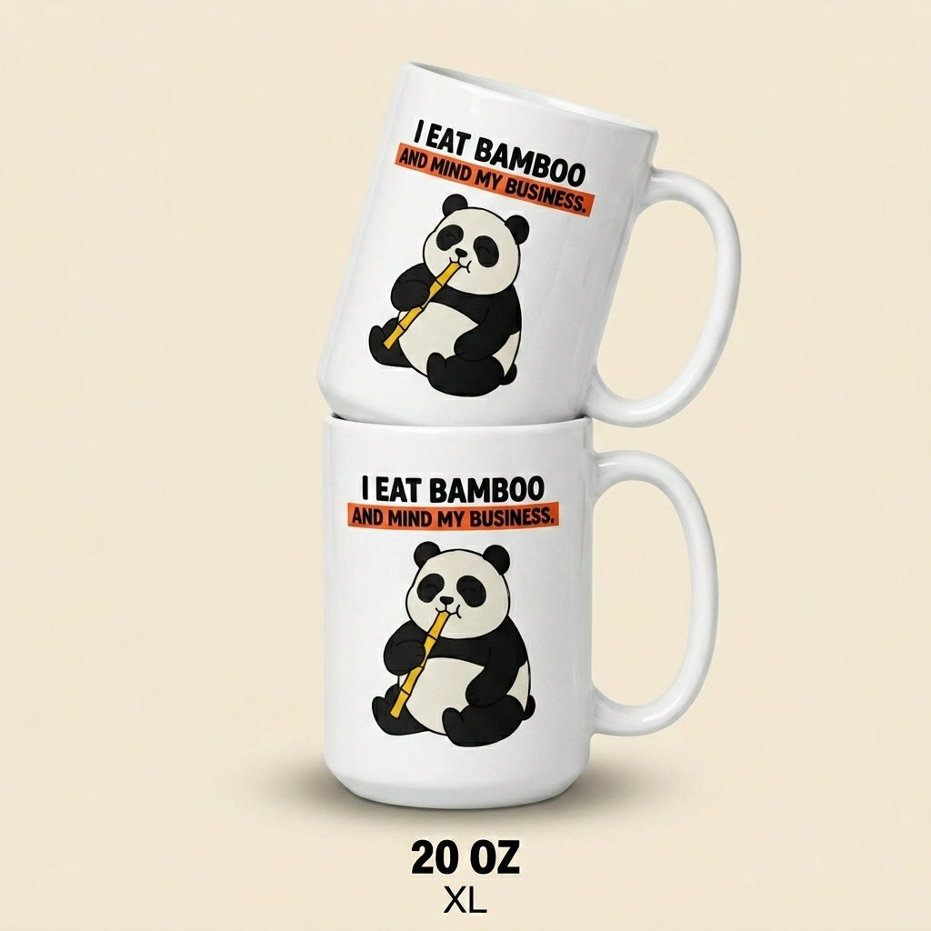 I Eat Bamboo and Mind My Business Funny Panda Mug Gift