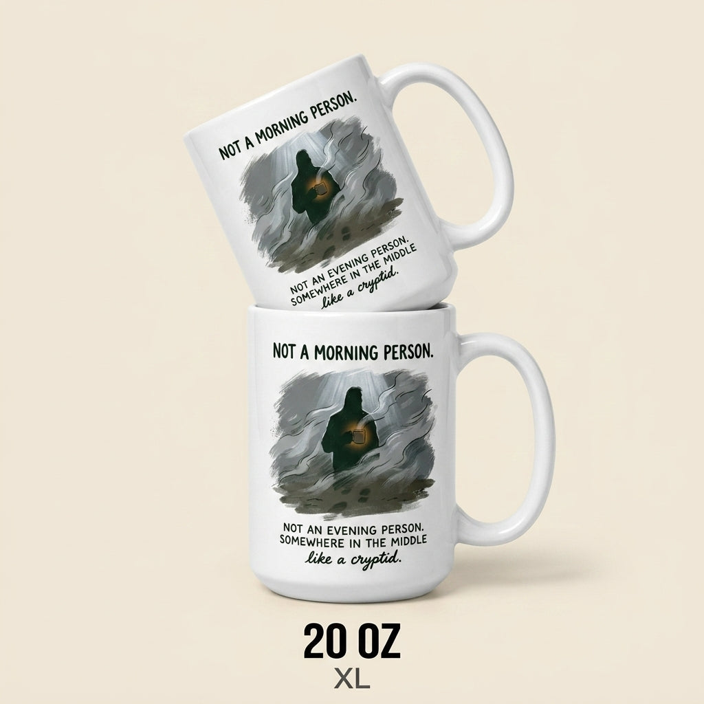 Not a Morning Person Funny Cryptid Mug Introvert Coffee Cup Gift