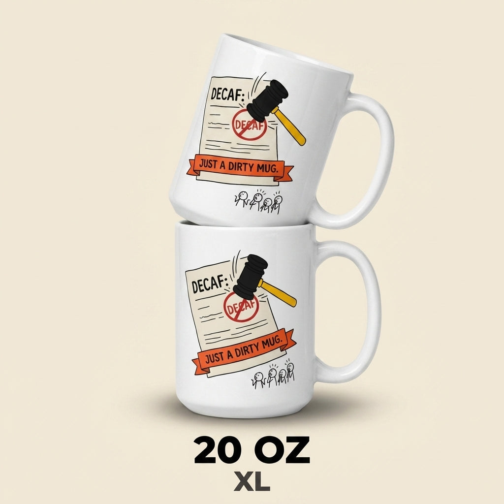 Decaf Just a Dirty Mug Funny Coffee Mug for Caffeine Lovers