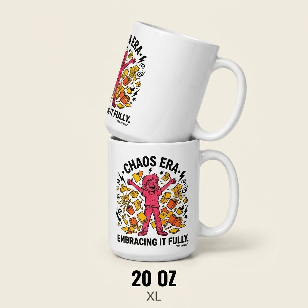 Chaos Era Funny Coffee Mug Embracing It Fully Sarcastic Gift