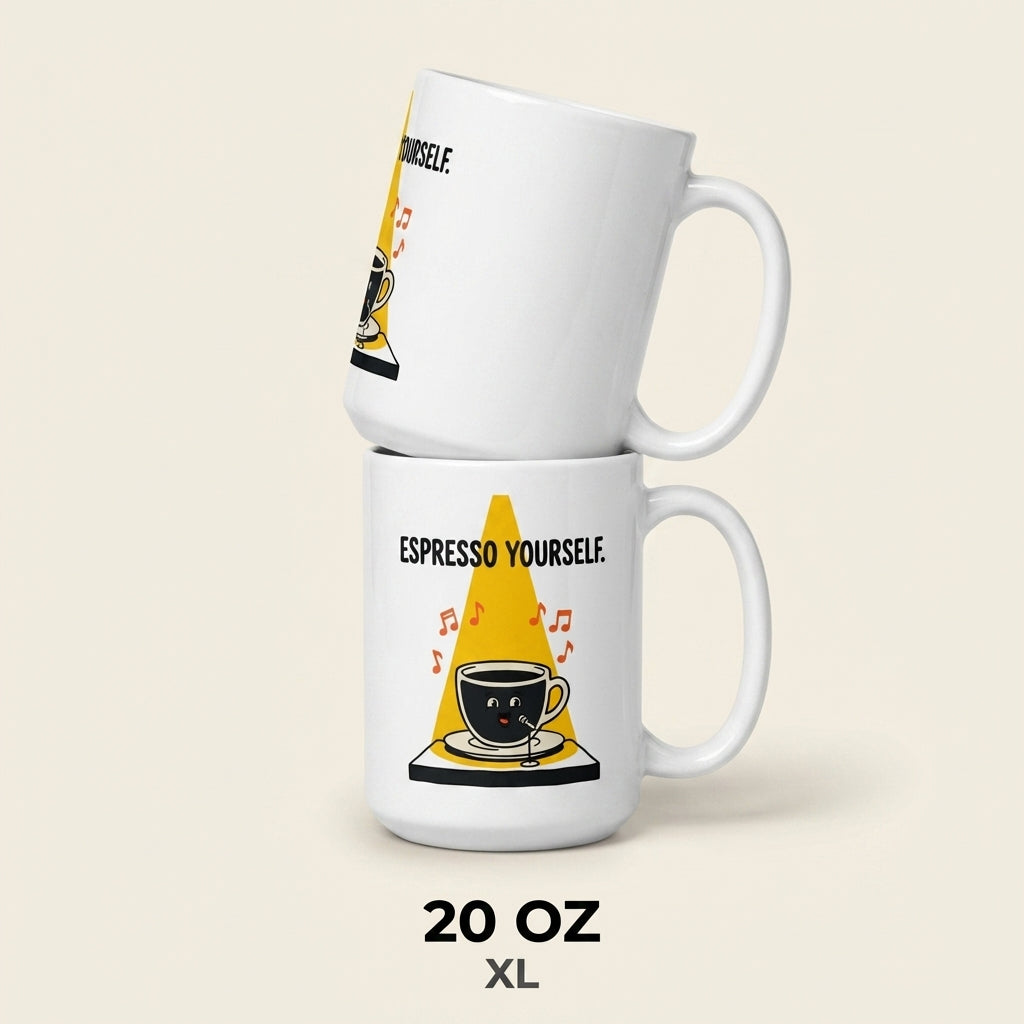 Espresso Yourself Funny Coffee Pun Mug for Coffee Lovers