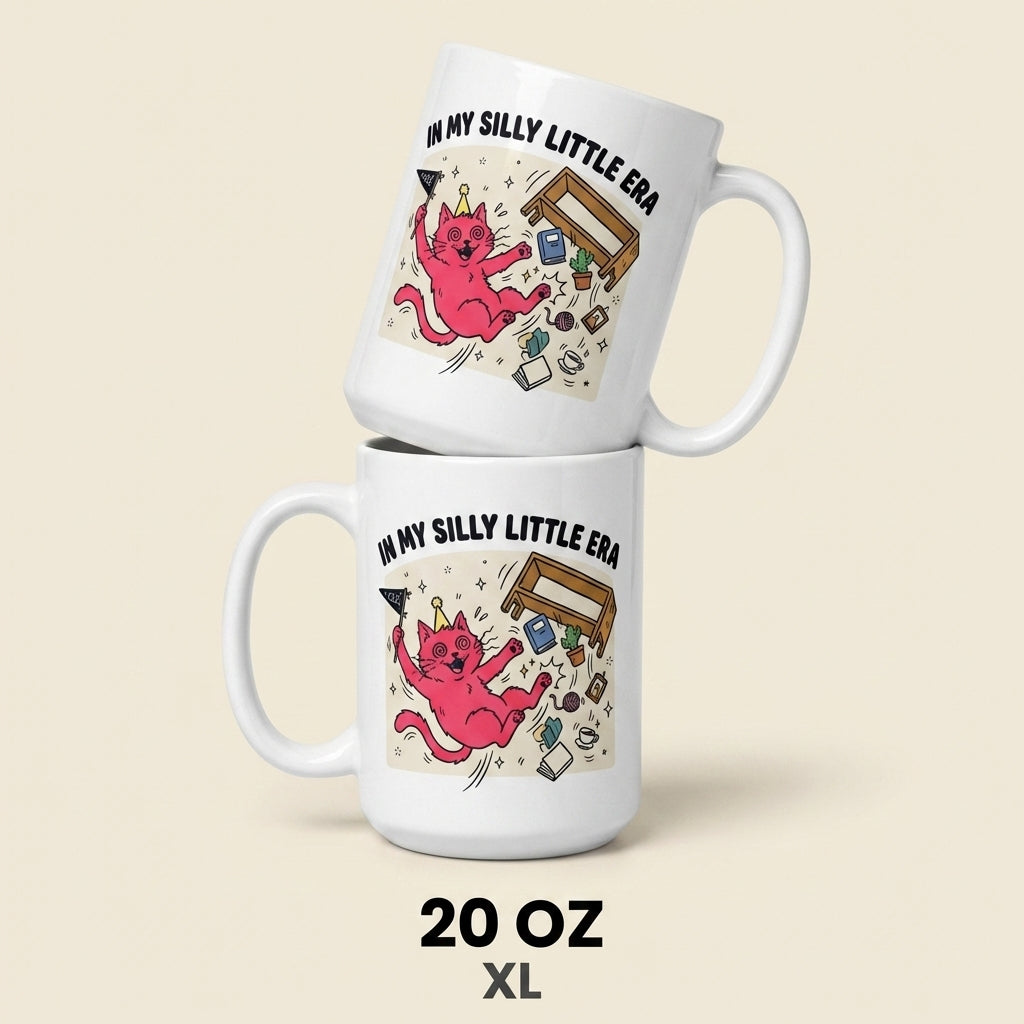 In My Silly Little Era Funny Cat Mug for Chaotic Cat Lovers