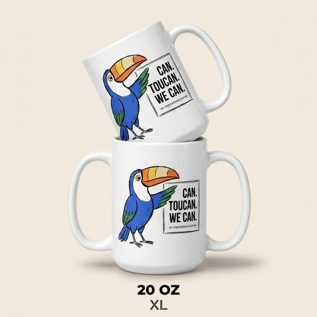 Can Toucan We Can Funny Toucan Mug Inspirational Bird Coffee Cup
